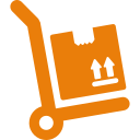 Move It Squad Services_box-package-on-a-cart_orange